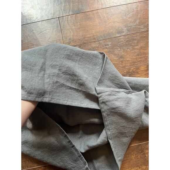 FERN 100% Linen Gray Stone Washed Minimalist Neutral pillow Cover X2 26in x 26in - Picture 7 of 7